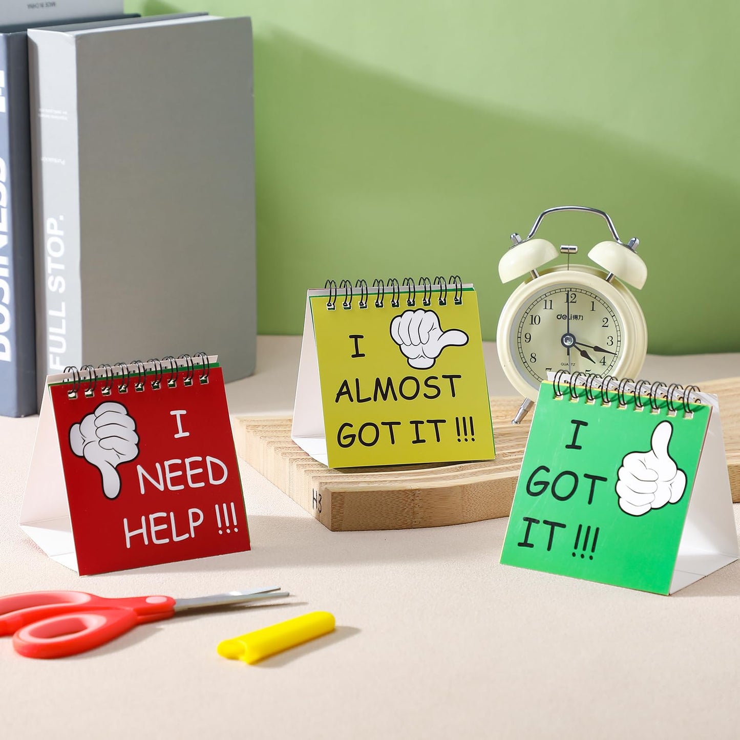 Harloon 24 Pcs I Need Help Mini Flip Chart Signs Self Assessment Cards Behavior Management Classroom Tools for Kids Teachers Classroom School Behavior Educational and Learning Activities Supplies