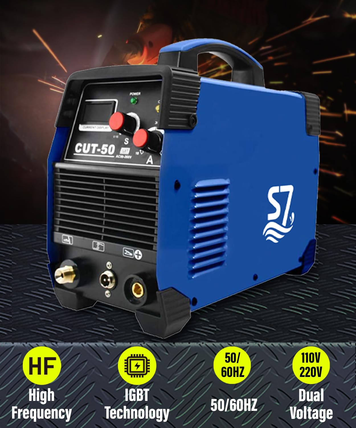 Plasma Cutter,CUT50 55Amp 110V/220V Dual Voltage IGBT Cutting Machine