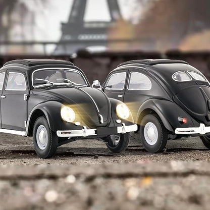 Remote Control Car 1:16 Scale Classic Beetle Model Toys Car for Adults 2.4GHz 4CH RC Car Rear Wheel Drive with LED Ligjhts and 2 Rechargeable Batteries