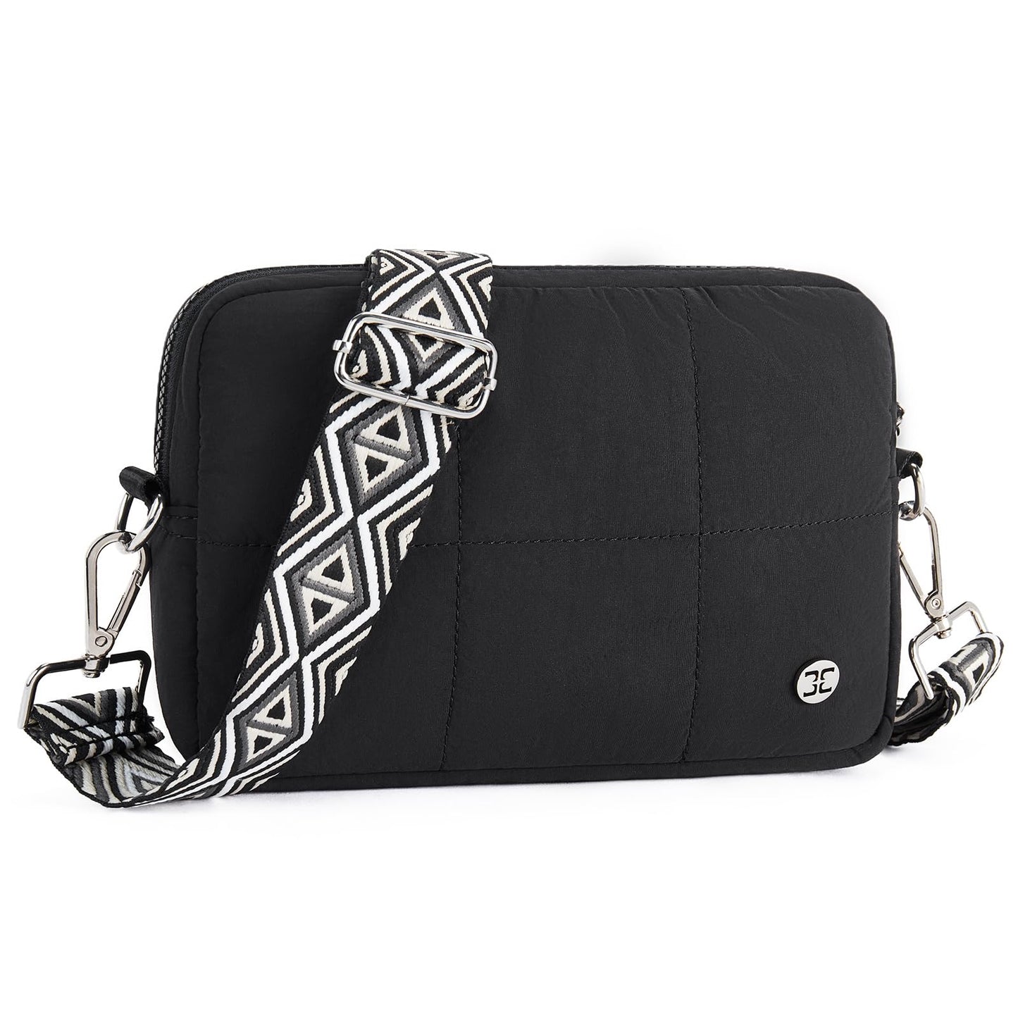Telena Crossbody Bags for Women Cross Body Purse with Guitar Strap Lightweight Puffer Shoulder Bag for Travel