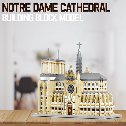 Notre Dame Cathedral Miniature Block Set (2908 Pieces) - Landmark Model Puzzle Toy Suitable for Children and Adults as a Gift
