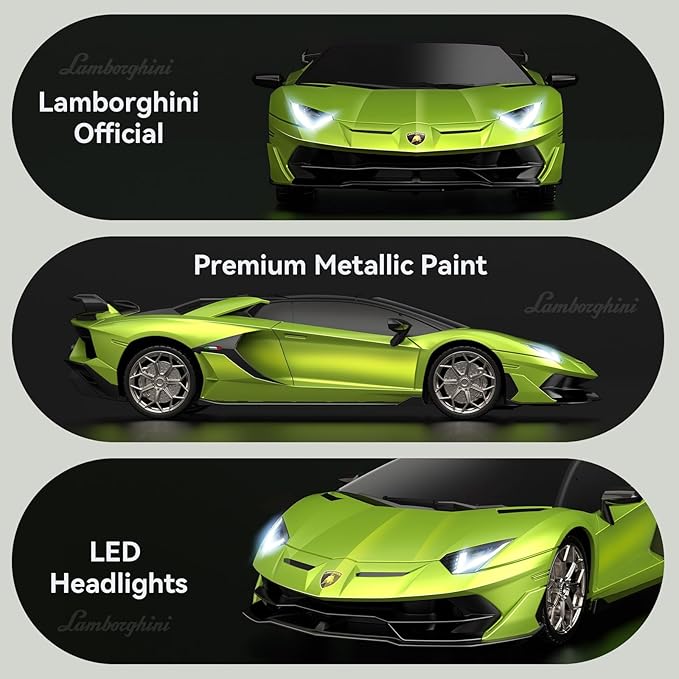 Lamborghini Remote Control Car 1:24 Scale Electric Sport Racing Hobby Toy Car Lamborghini Model Vehicle for Boys Girls Birthday Gifts Green