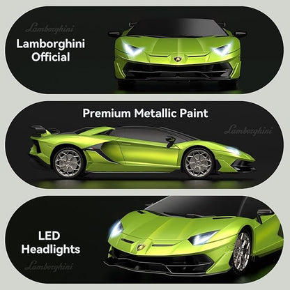 Lamborghini Remote Control Car 1:24 Scale Electric Sport Racing Hobby Toy Car Lamborghini Model Vehicle for Boys Girls Birthday Gifts Green
