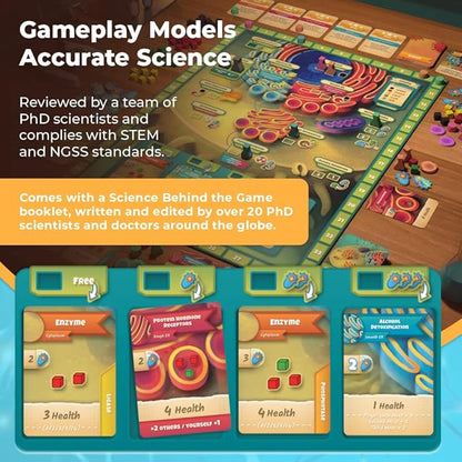 Cytosis: A Cell Biology Board Game | A Science Accurate Strategy Board Game About Building Proteins Carbohydrates Enzymes Organelles &amp Membranes | Fun Science Games for Adults &amp Family Gam