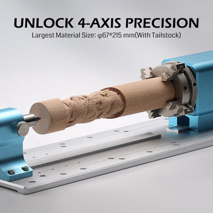 Genmitsu PROVerXL 2X2 CNC Router Machine for Woodworking + Rotary Module Kit,10:1 Speed Reducer, Clamped Range 15-275mm