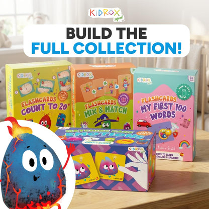 Kidrox Flashcards: Learn the 50 U.S. States – Pull-Tab Geography Game for Kids Ages 6+ | State Maps, Flags & Capitals | Includes U.S. Map Poster