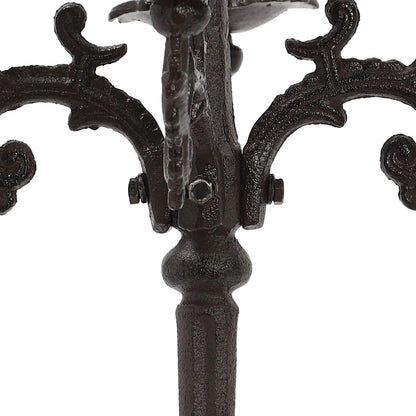 5-Arm Candle Holder, Vintage Candle Holder Set with Scroll Arms, Aged Iron Candelabra with 5-Inch Base, Romantic Table Centerpiece for Wedding, Birthdays, Anniversaries, Christmas, Valentine's Day