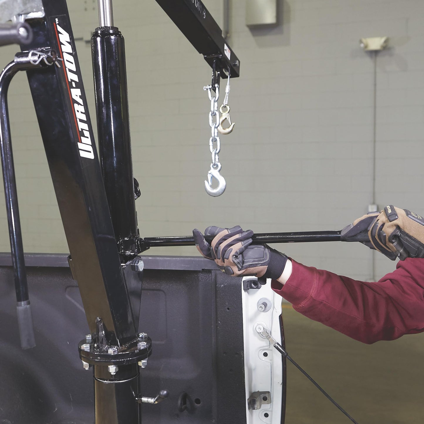 Ultra-Tow Hydraulic Pickup Truck Crane with Hand Winch - 2000-Lb. Capacity