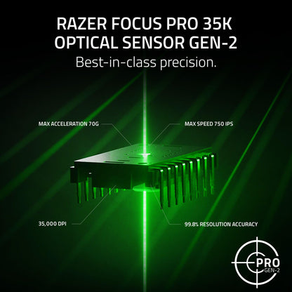Razer Viper V3 Pro Wireless Esports Gaming Mouse: Symmetrical - 54g Lightweight - 8K Polling - 35K DPI Optical Sensor - Gen3 Optical Switches - 8 Programmable Buttons - 95 Hr Battery - Black