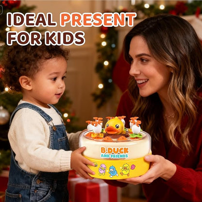 B.Duck Catch and Bounce Games Toys for Kids 3-5 B.Duck Board Games with 3 Nets for Kids 4-6 Christmas Birthday Easter Gifts for Toddler Boys Girls 3 4 5 6 Years Old