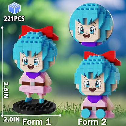 5 Dragon Figures Brick Mini Headz Building Toy 2IN1 Sitting &amp Standing Model Cute Main Dinosaur Ball Z Characters Merch Figures Micro Blocks Set Ideal Gift for Fans Adult Teen 14+ (1025PCS)