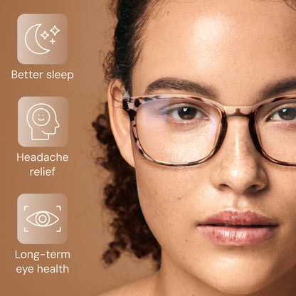 Gaoye Stylish Blue Light Glasses for Woman - Computer Glasses 99% Blue Light Blocking - Lightweight TR90 Frames - 3 pack