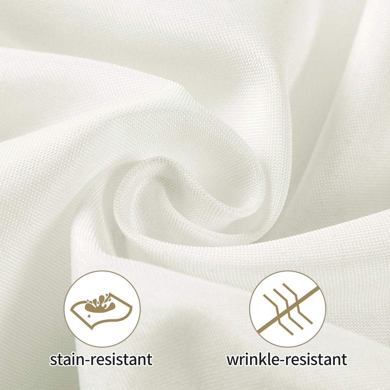Ascoza 2pack 60x120 Inch Ivory Rectangular Tablecloth 6 Feet Table Cloth in Polyester Fabric for Wedding/Banquet/Restaurant/Parties