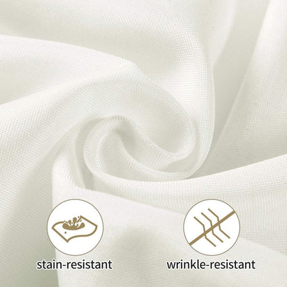 Ascoza 2pack 60x120 Inch Ivory Rectangular Tablecloth 6 Feet Table Cloth in Polyester Fabric for Wedding/Banquet/Restaurant/Parties