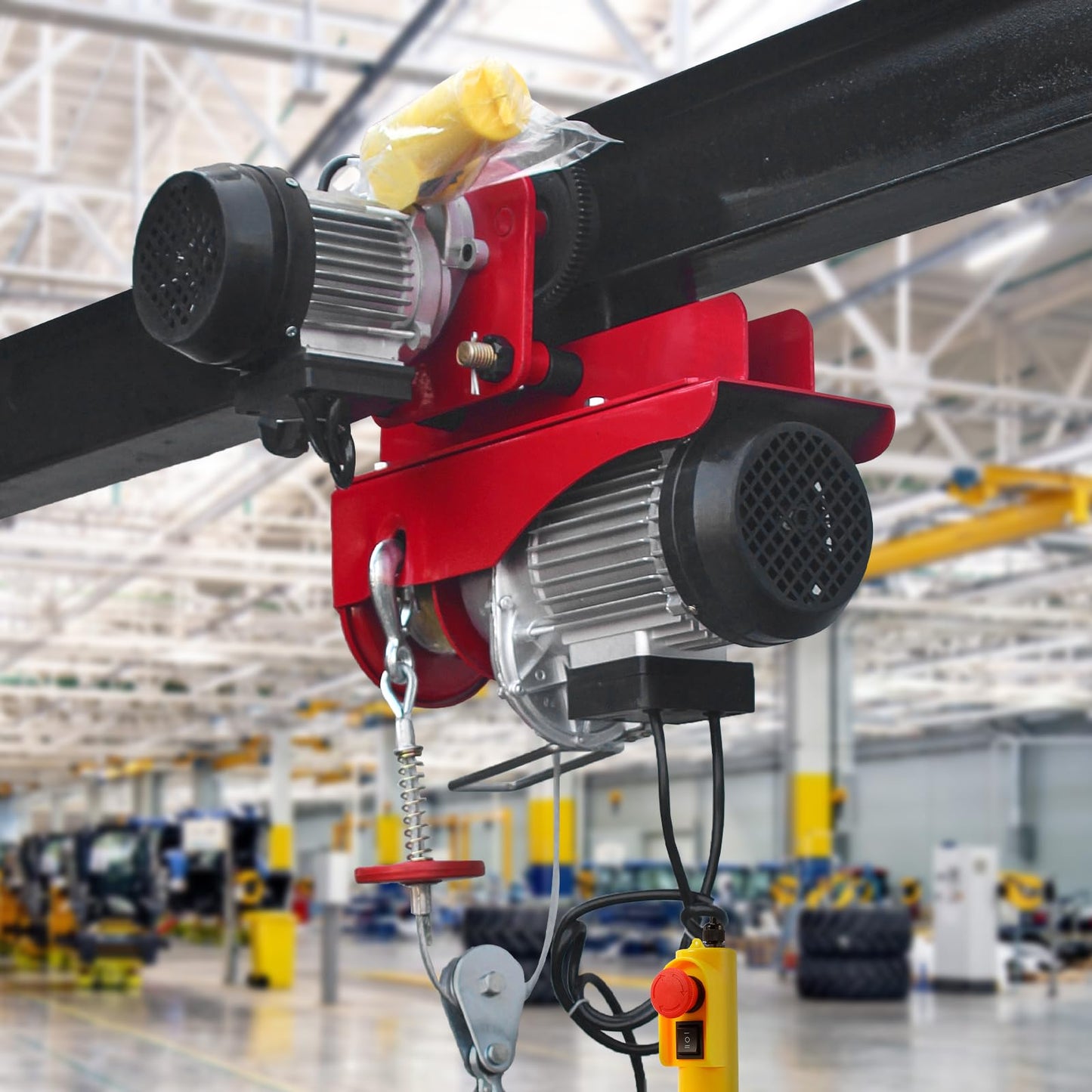 BEAMNOVA 1 Ton 2204 LBS Electric Trolley for Power Hoist, Fit 2.68-4.33 in I-Beam, for PA600 PA700 PA800 PA900 PA1000 Hoists Push Geared Overhead Heavy Duty Wheels Wide Flange