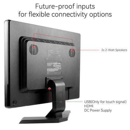 Thinlerain 17" 10-Point Touch 4:3 Full HD 1280x1024 Square Touch Screen Monitor with HDMI USB Ports, VESA, Touchscreen for PC POS Machine Win 10 11, Built-in Speakers