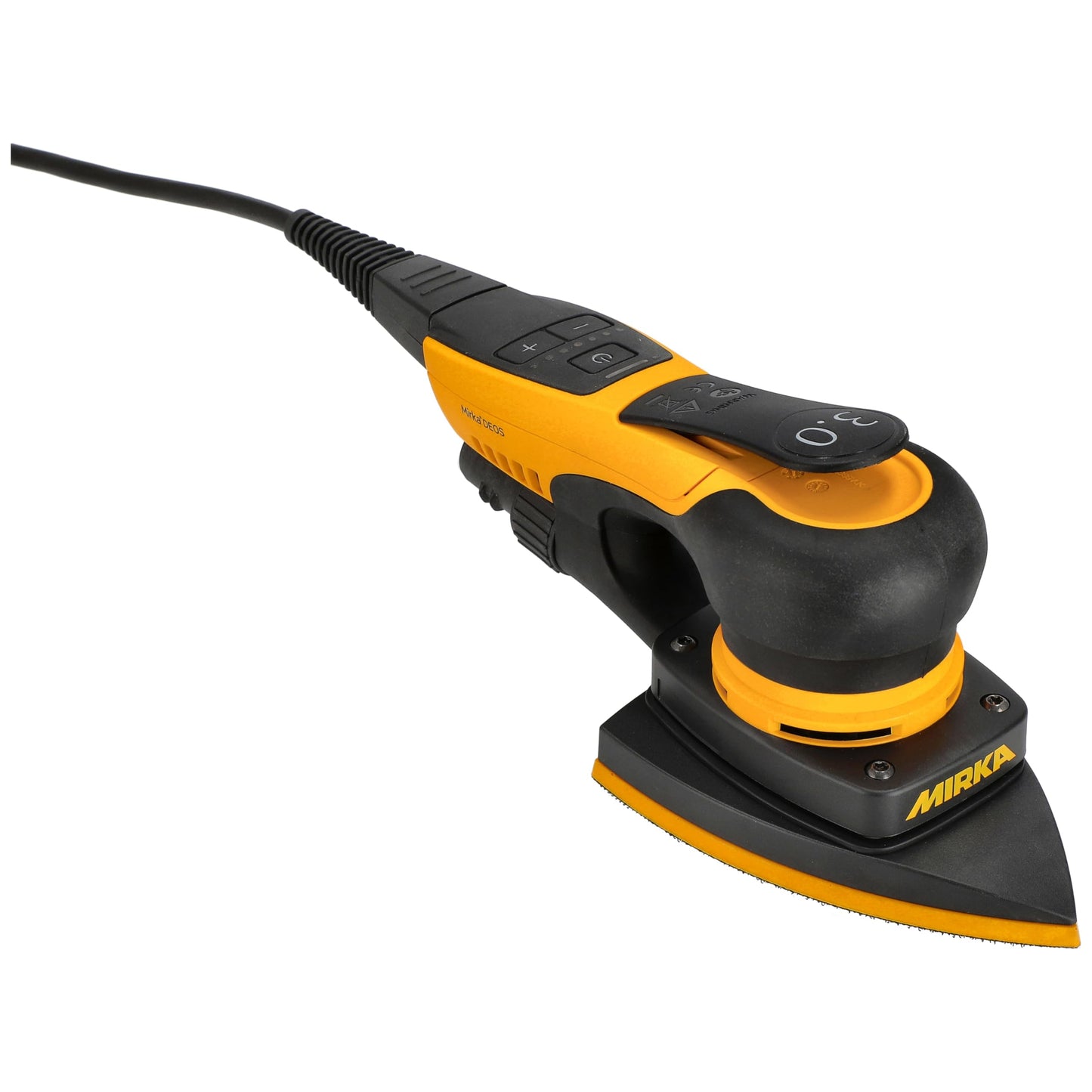 Mirka DEOS II Delta 663X Orbital Sander 4"x6"x6" Triangle Detail Sander, 3mm Orbit, Brushless Motor, Low Vibration, Dust-Free Corner Sander for Woodworking, Drywall, Painting & Furniture