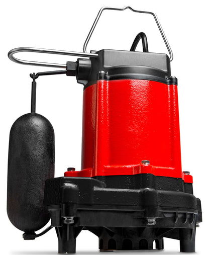 Red Lion RL-50SC 1/2 HP, 115-Volt, 4000 GPH, Cast Iron Sump/Effluent Pump with Snap-Action Float Switch, Red, 14942653
