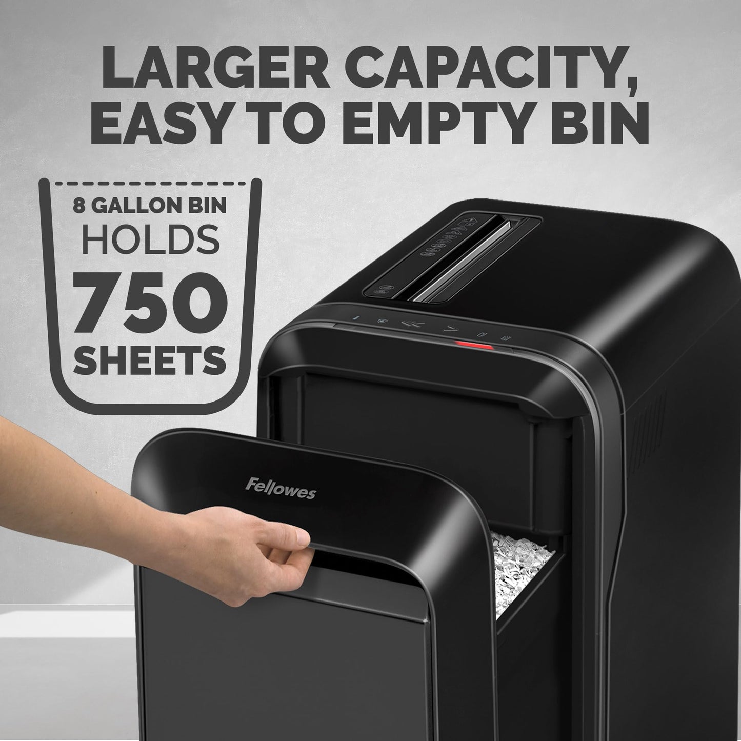 Fellowes Mfg Co. 5015401 Powershred LX22M 20 Manual Sheet Capacity Micro-Cut Shredder - Black