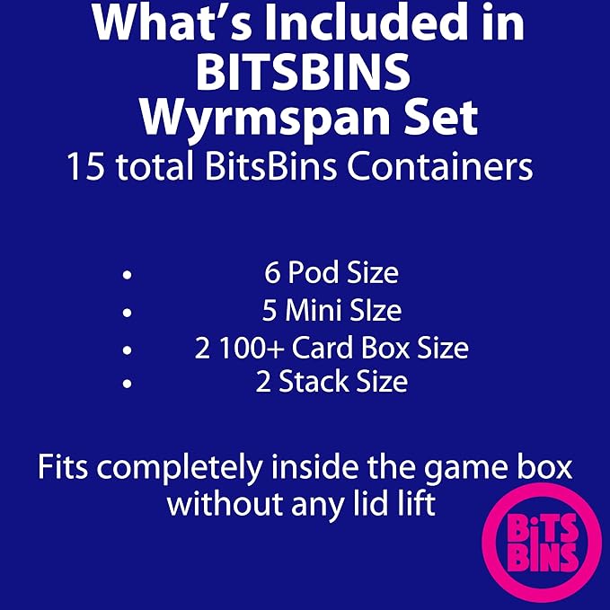 PRODUCT80 BitsBins Organizer for WYRMSPAN Organizes Cards and Tokens Easily and Fits in Game Box Board Game Accessories for Components of Wyrmspan