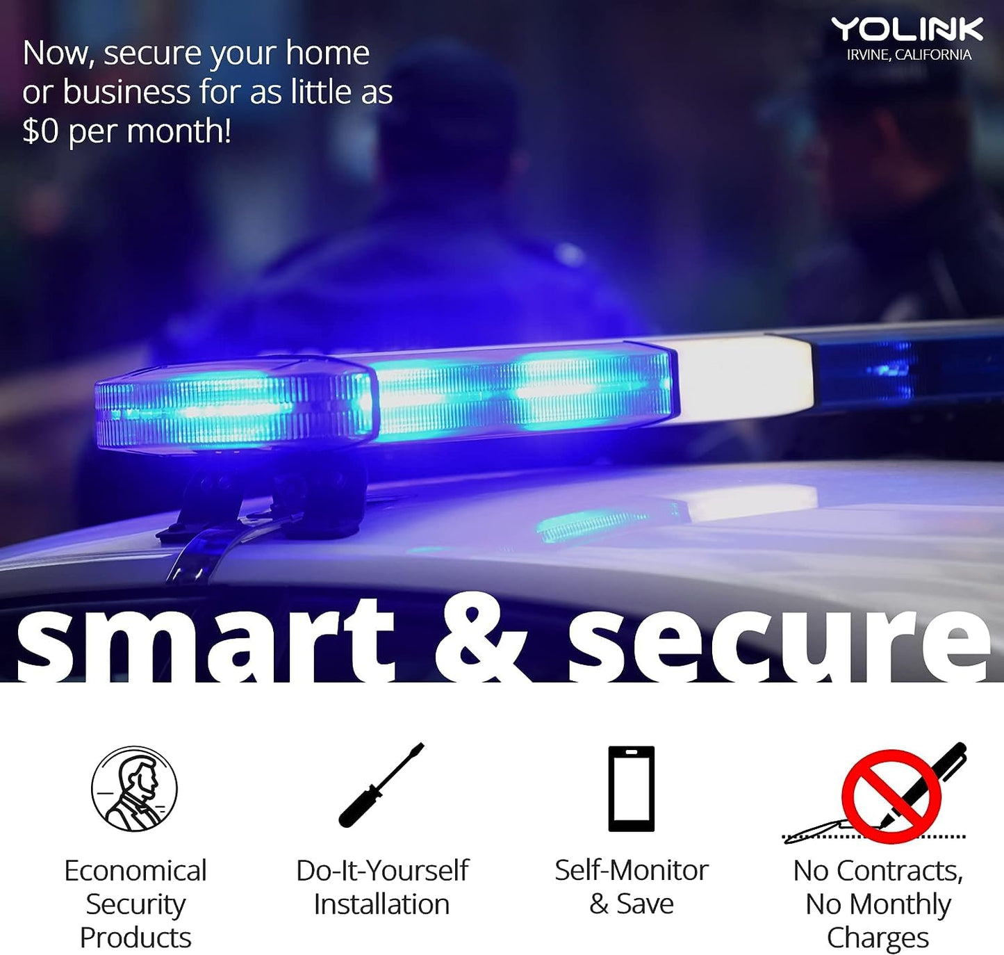 YoLink Outdoor Security Siren & Smart Alarm Controller Kit - Loud 110 dB, Wireless, Battery-Powered, 1/4 Mile Range, Android-iOS App, Alexa, Google, IFTTT, Home Assistant, Hub Required!