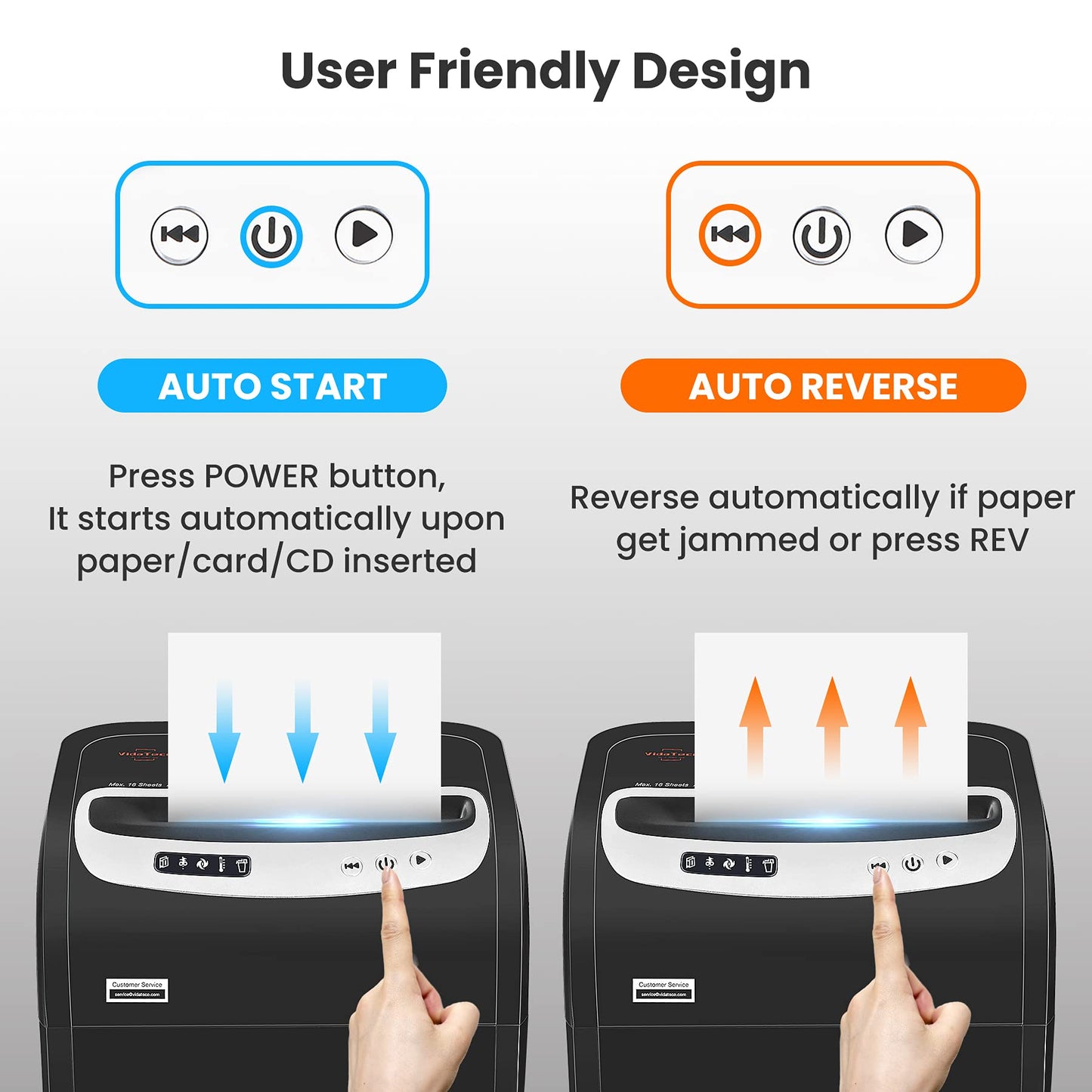 VidaTeco 18-Sheet Paper Shredder for Home Office Heavy Duty, 60-Minute Micro Cut P-4 Security, Auto-Reverse Anti-Jam System, Shreds Staples/CD/Credit Cards, 7.9-Gallon Pullout Bin & 4 Casters (ETL)