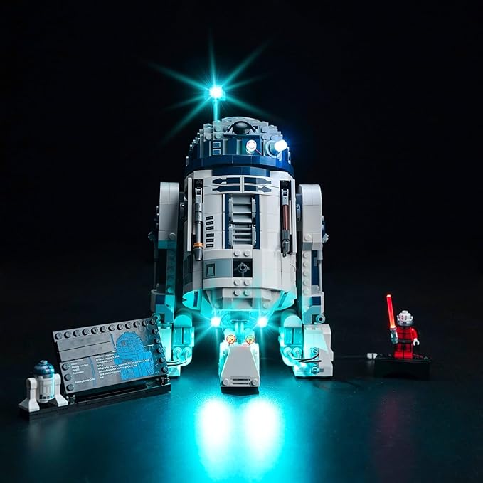 VONADO LED Light Kit Compatible with Lego R2-D2 Brick Built Droid 75379 (No Models Only Light) Creative Lighting Set Accessories Compatible with Lego R2-D2 25th Anniversary Set