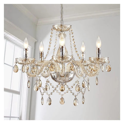 Luxury Crystal Candle Chandelier Lights for Living Dining Room Bedroom Kitchen Indoor Decorative Pendant Light,Full of Fashion
