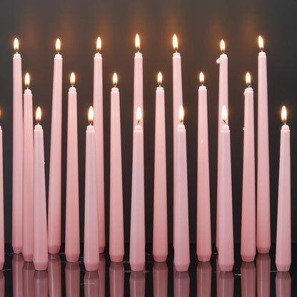 MTLEE Taper Candles 8/10/12 Multi Height Unscented Taper Candles 8 Burn Hours for Dinner Decorative Home Decoration Fall Thanksgiving Wedding Party Candlesticks(Pink,36)