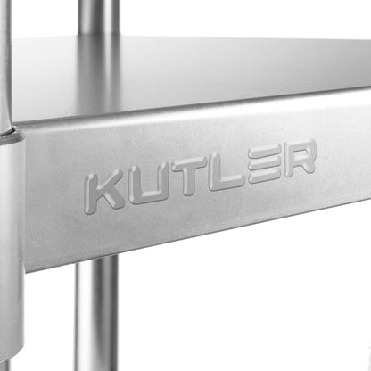 KUTLER Stainless Steel Table 30 x 72 Inches, NSF Heavy Duty Commercial Kitchen Prep and Work Table with Undershelf for Restaurant, Hotel, Home