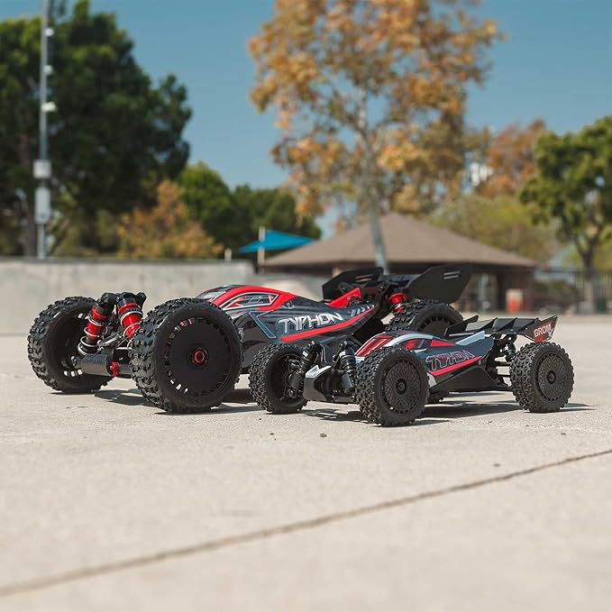 ARRMA RC Car Typhon GROM 4X4 223S BLX BRUSHLESS Small Scale Buggy RTR (Battery and Charger Not Included) with DSC Silver ARA2306T1