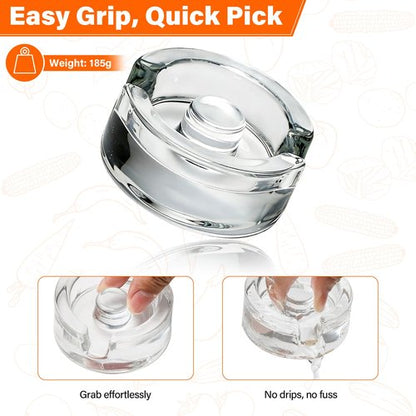 Hersolm Fermentation Kit for Wide Mouth Mason Fermenting Jar, 4 Glass Weights,4 Lids with Date Marker,4 Airlocks (No Jars) Complete Pickling Sauerkraut Kit