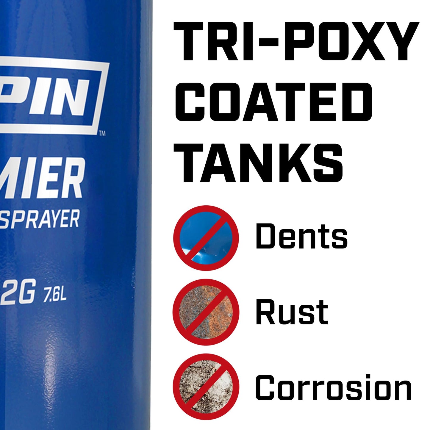 Chapin International 1280 Premier Pro 2-Gallon Tri-Poxy Steel Sprayer for Fertilizer, Herbicides and Pesticides, Multi