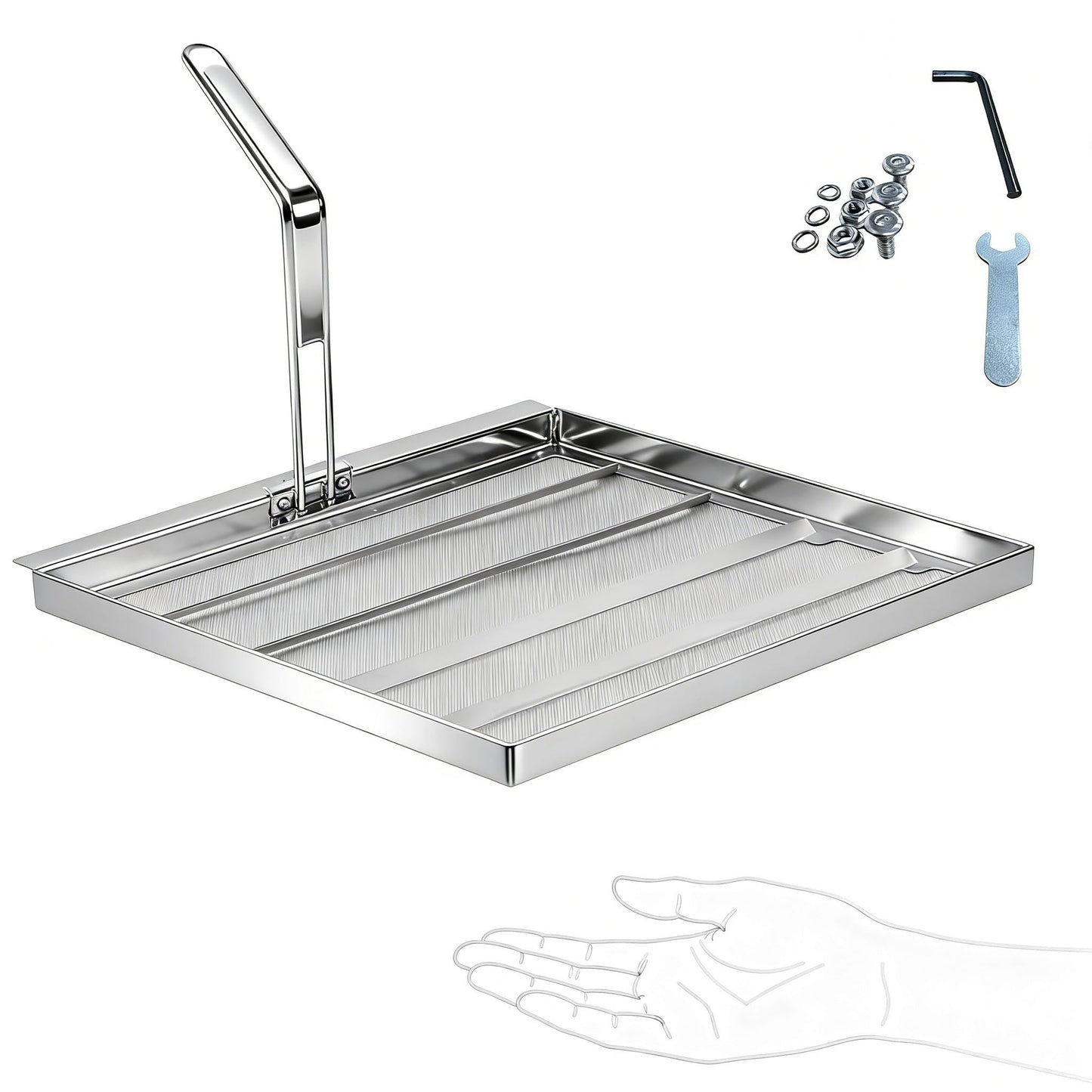 Upgraded AF45 Fryer Filter TK45 Commercial Deep Fryer Filter Strainer 13.75" x 13.75" 550 Micron 304 Stainless Steel, +20% Thickened, Extend Oil Life by 50%