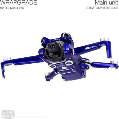 WRAPGRADE Skin Stickers Compatible with DJI Mini 4 Pro | Full Wrap (Stratospher Blue)