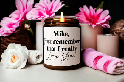 Candle Maker Dude Custom Create Your Own Candle - Personalized 40+ Scents 100% Soy Wax - Perfect for Birthdays, Anniversaries, Christmas, Weddings & More (White Label - Amber Jar)