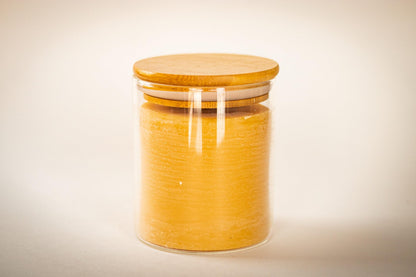 BeeTheLight Beeswax Jar Candle - 100% Pure USA Bees Wax in Glass Container - All Natural Light Honey Scent