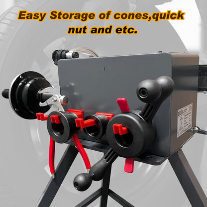 Nienloop Simple Wheel Balancer Machine, with Automatic Measurement Gauge, for Wheel Balancing, Manual Operation, Charged by USB