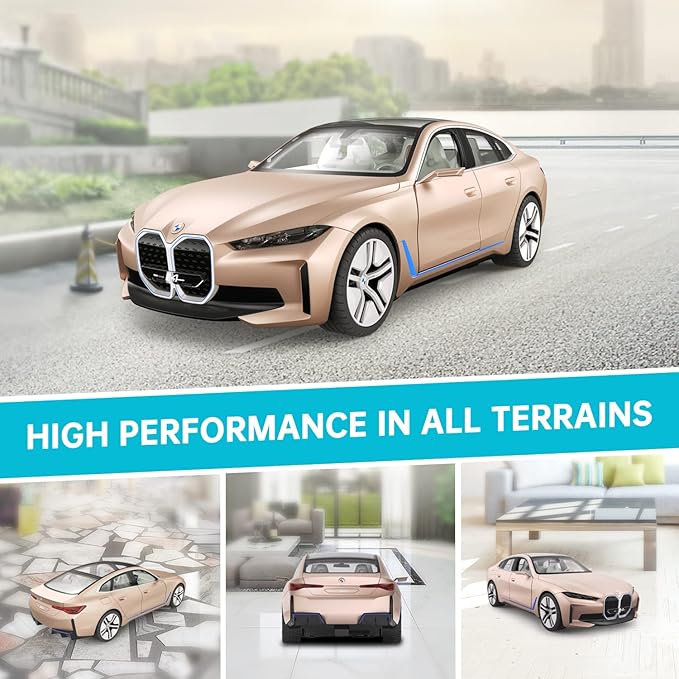 RASTAR BMW i4 Remote Control Car 1/14 BMW i4 Concept RC Toy Car Golden BMW Model Car Diecast for Kids Boys Adults