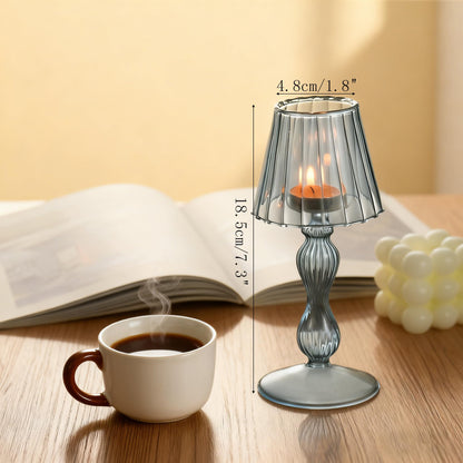 Maimeili Glass Candle Holder Hurricane Crystal Decorative Candle Fits Standard Tealight for Table Wedding Dinning Centerpieces Party Supplies Home Decor