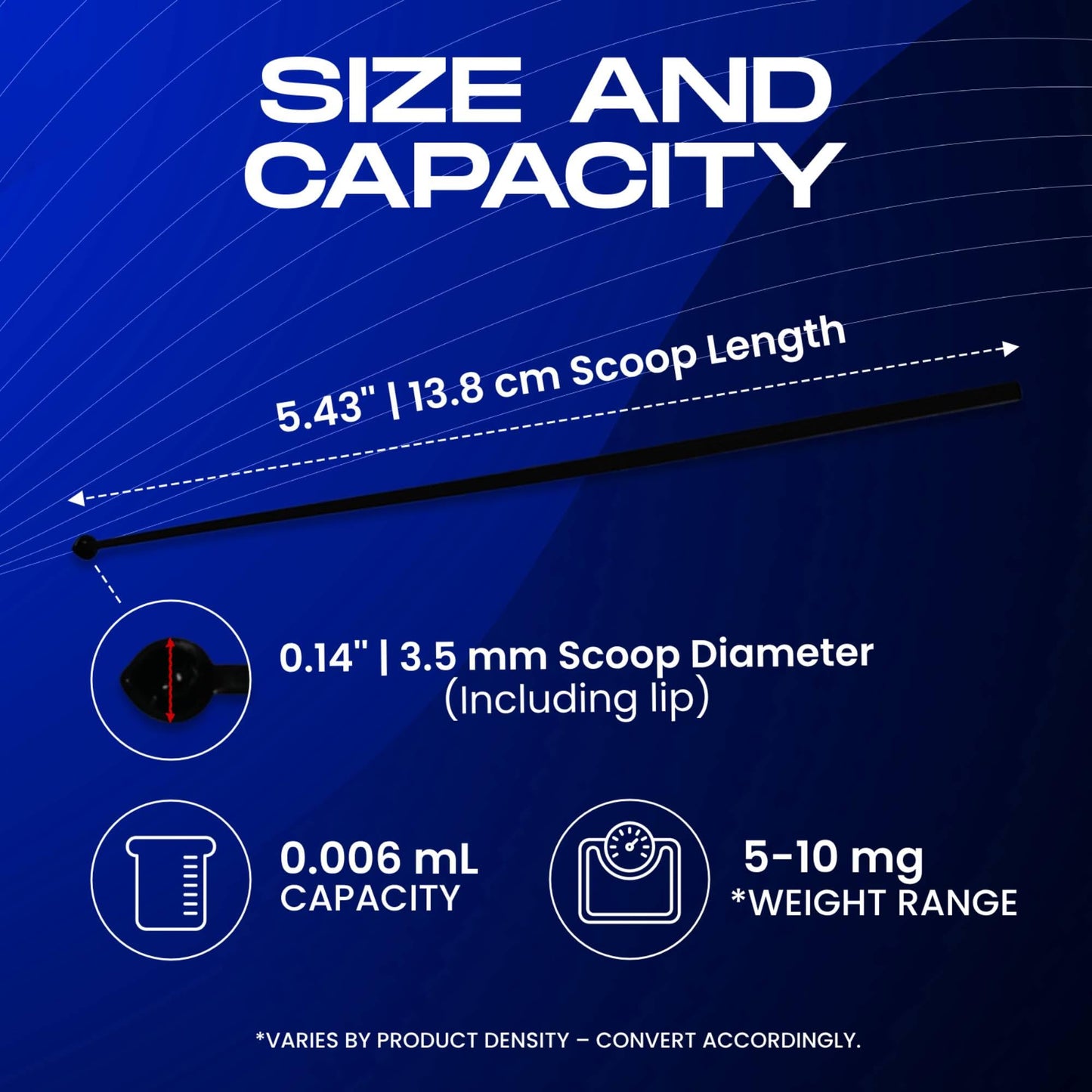 Mg Measuring Spoons (5mg-10mg) Plastic Micro Scoop For Powder-0.006 mL Capacity (500 ct) HeroScoops