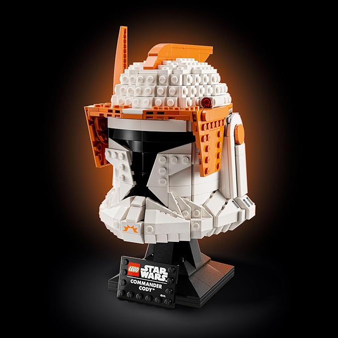LEGO Star Wars Clone Commander Cody Helmet 75350 Collectible Building Set - Featuring Authentic Details Office Decor Display Model for Adults The Clone Wars Collection Memorabilia and Gift Idea