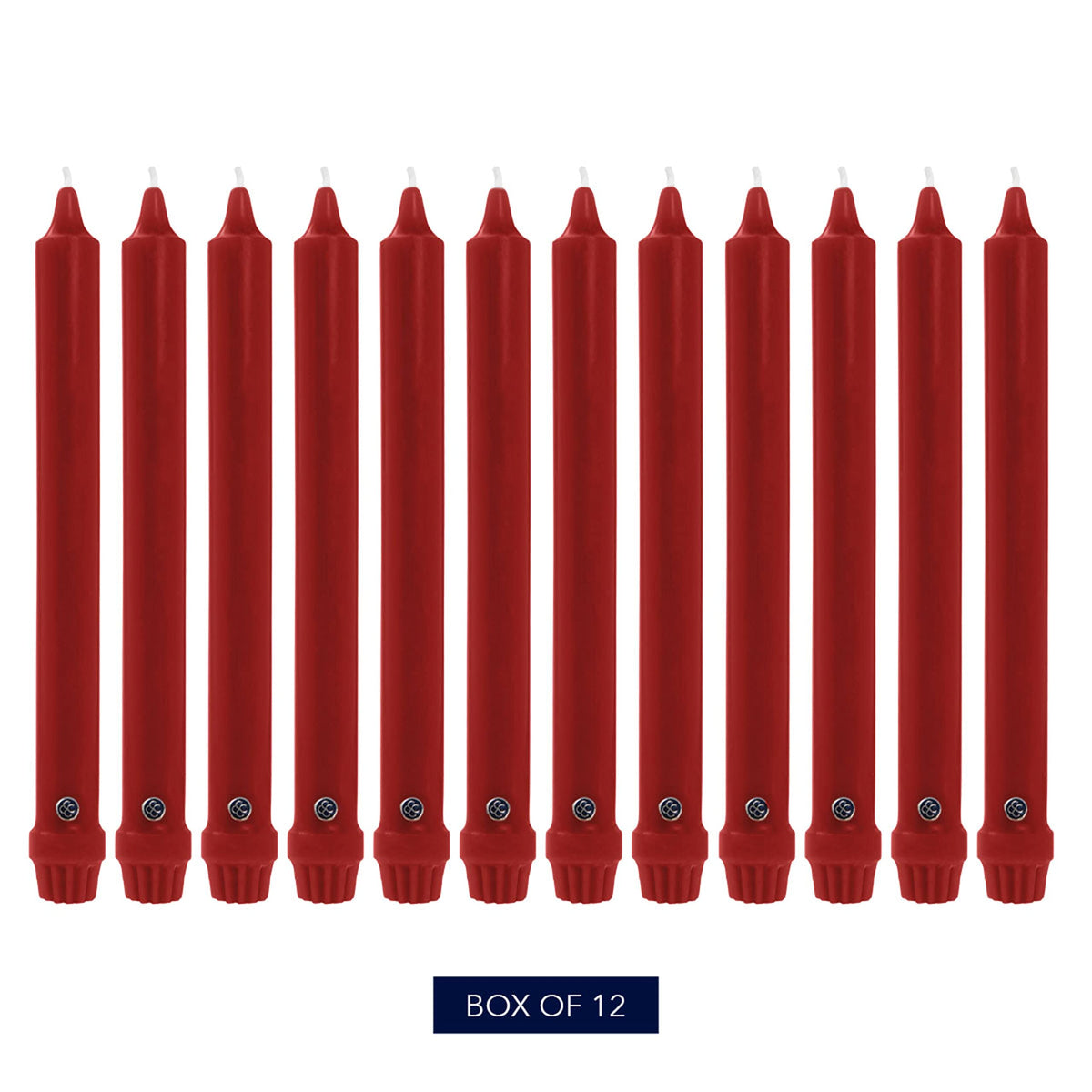Colonial Dripless 12-Inch Candle with Classic Tip, Red