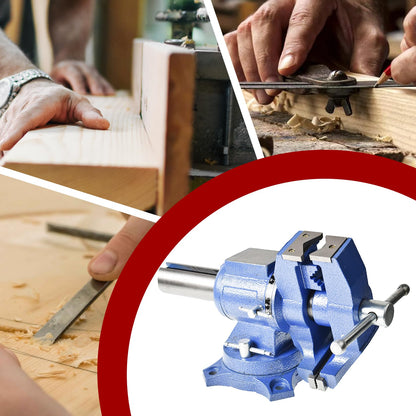 findmall Multipurpose Vise Bench Vise Heavy Duty Multi-Jaw Vise 360-Degree Rotation Clamp on Vise with Swivel Base and Head for Clamping Fixing Equipment Home or Industrial Use (6 inch)