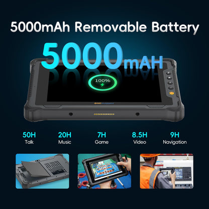 ONERugged Rugged Tablet M80N, Intel N150 8 inch Windows 11 Pro Tablet, 8GB+128GB, Intel N150, IP65 Waterproof, MIL-STD 810H, 5000mAh, Industrial Outdoor Work PC w/ 8MP+5MP Camera, 4G LTE/WiFi/BT 5.2