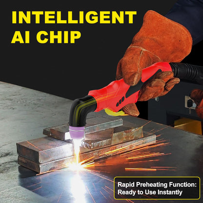 60A Plasma Cutter,110V/220V Dual Voltage High Frequency Contact Arc Cutting Machine,50-60PSI,LED Display,Portable Industrial Metal Cutter for Steel Aluminum Copper DIY & Fabrication