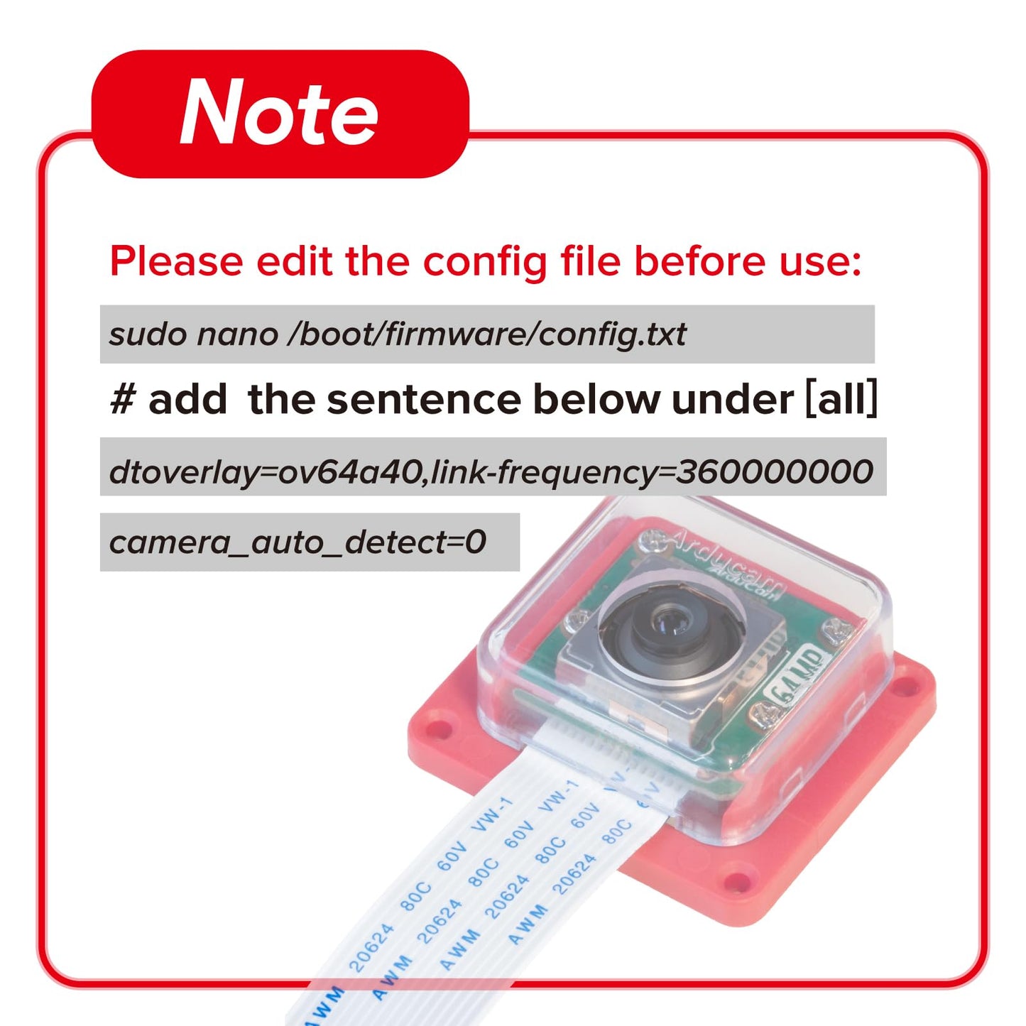 Arducam OwlSight for Raspberry Pi Camera, 1/1.32" 64MP Pi Camera for Pi5, Pi4B, 3/3B+, and so on, High Resolution Auto Focus Camera Module, Support Libcamera Natively, with ABS Case