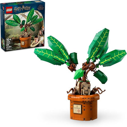 LEGO Harry Potter Mandrake Figure &amp Pot Plant Toy Harry Potter Collectible Gift Idea for Kids Magical Creature Playset for Room décor Harry Potter Toy for 10 Year Old Girls Boys or Any Fan 76