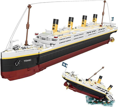 Titanic Building Blocks Set Toy Ship Model Kit Building Bricks Sets for Adults or Kids 6 Year Old Compatible with Major Brands 2022 Pieces Gift for Christmas Boys Girls Adults (2022pcs)
