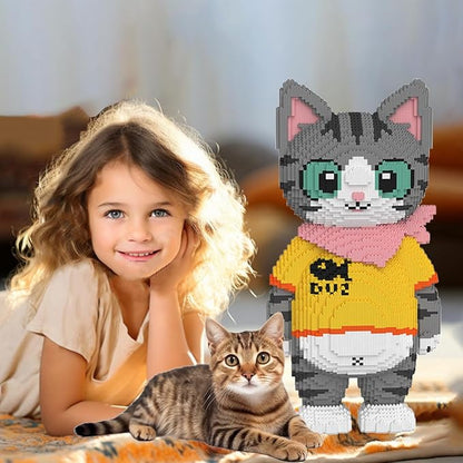 Cute Tuxedo Cat Animal Micro Building Blocks Set (16879Pieces) Big Cat Building Blocks Kit.Cat Lover Gifts for Adults and KidsBoys &amp Girls Age 8+
